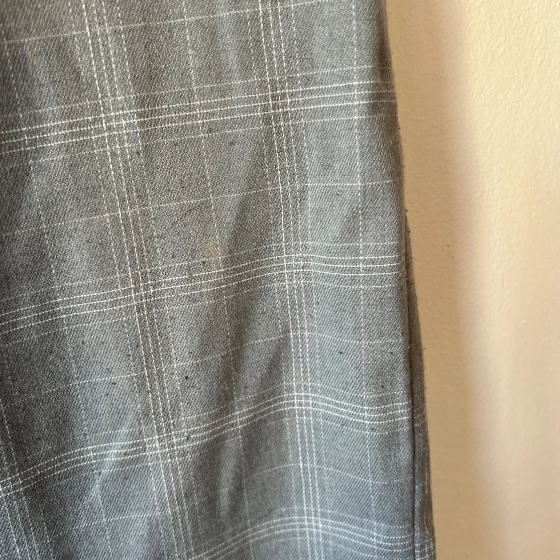 Grå rutiga kostymbyxor - 1