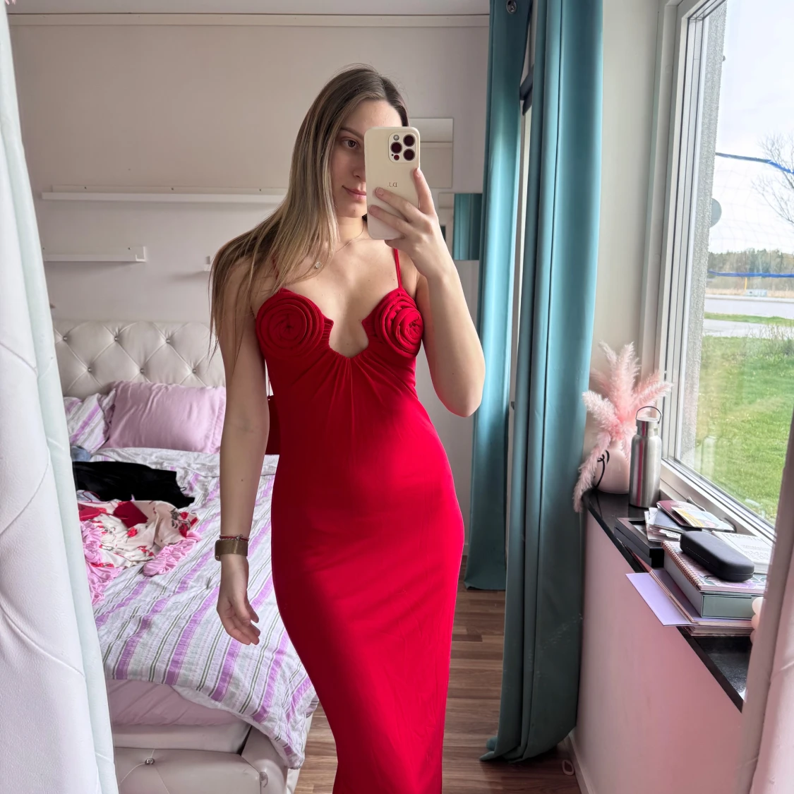 Röd långklänning Magda Butrym H&M - 1