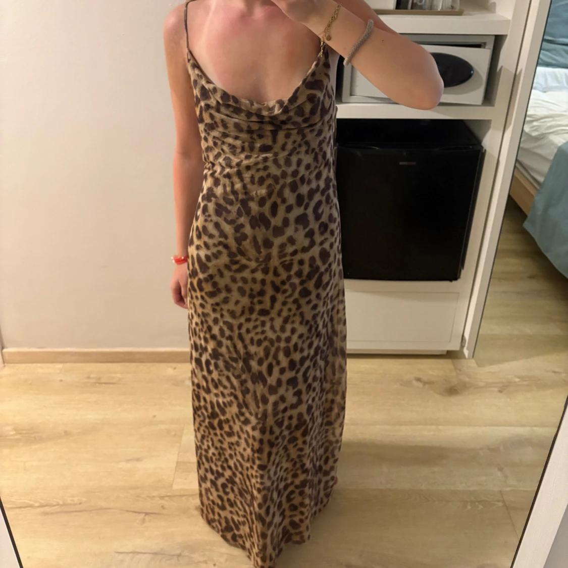 Leopardmönstrad långklänning - 2