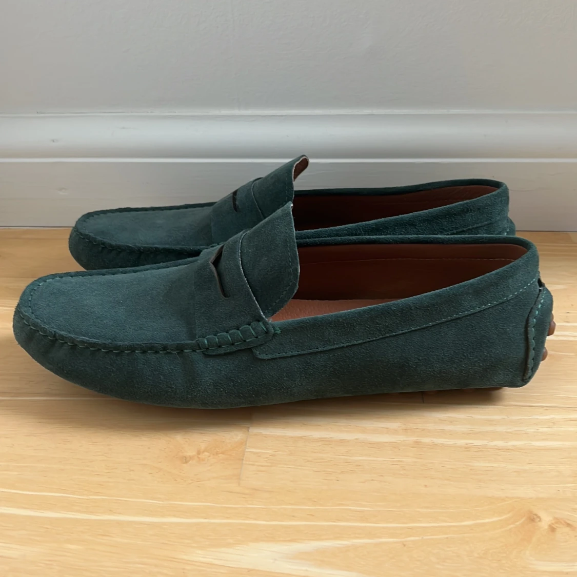 Gröna mockaloafers  - 1