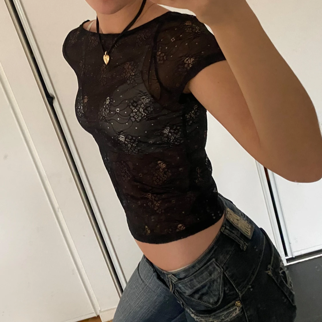 Svart spetsblus - 1