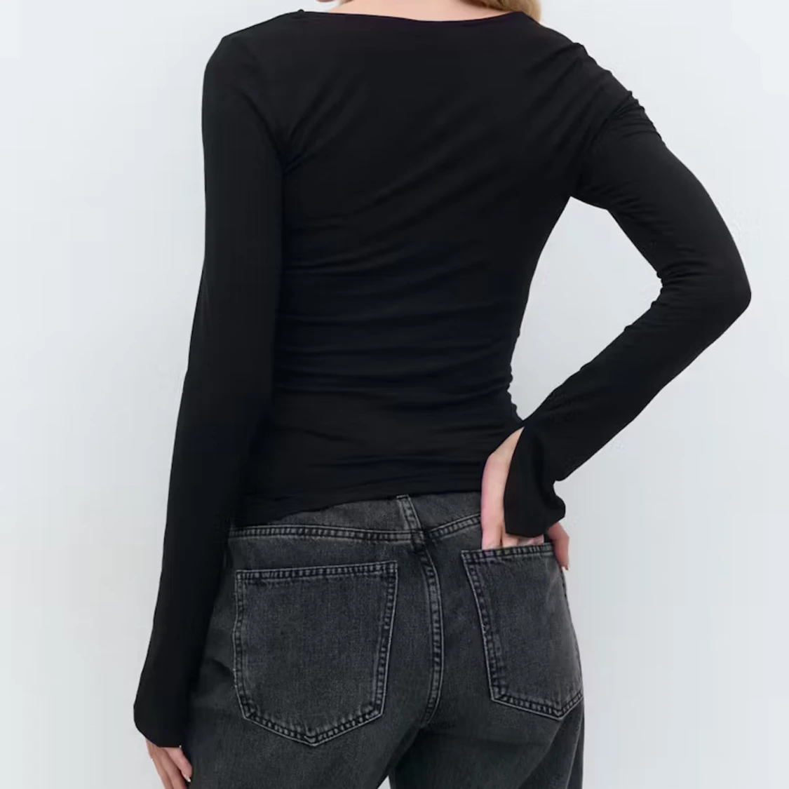 Svart långärmad topp Gina Tricot - 2