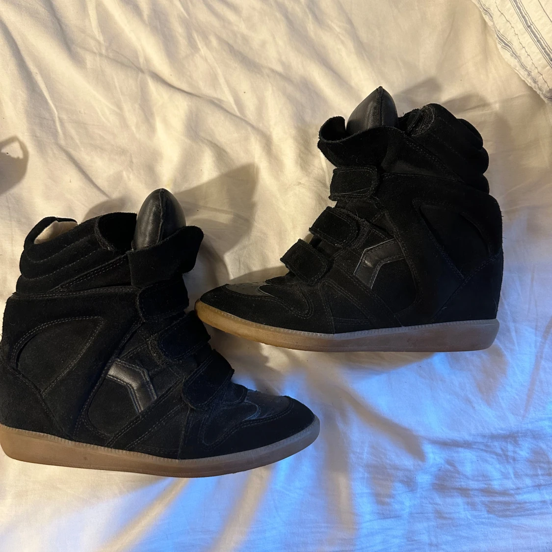 Isabel Marant svarta wedge sneakers