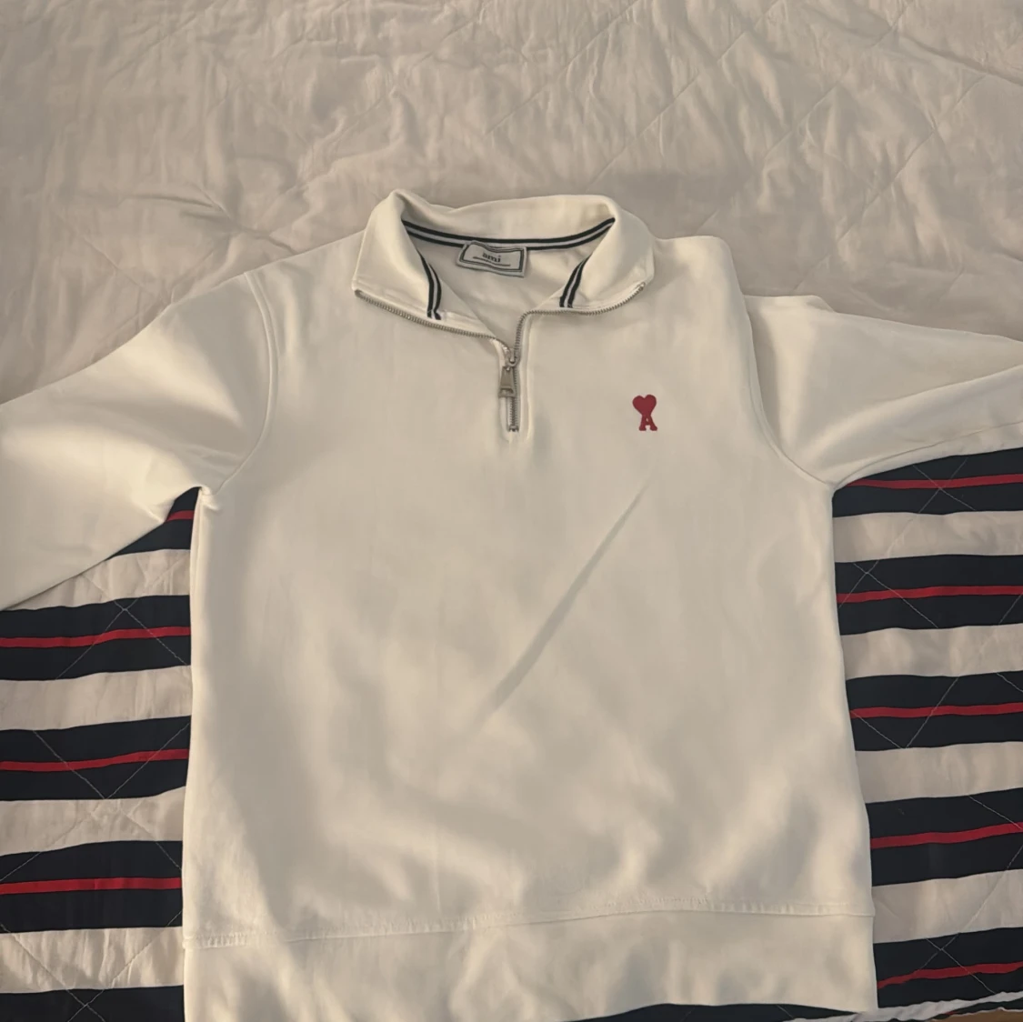 Vit half zip pikétröja från Ami - 2