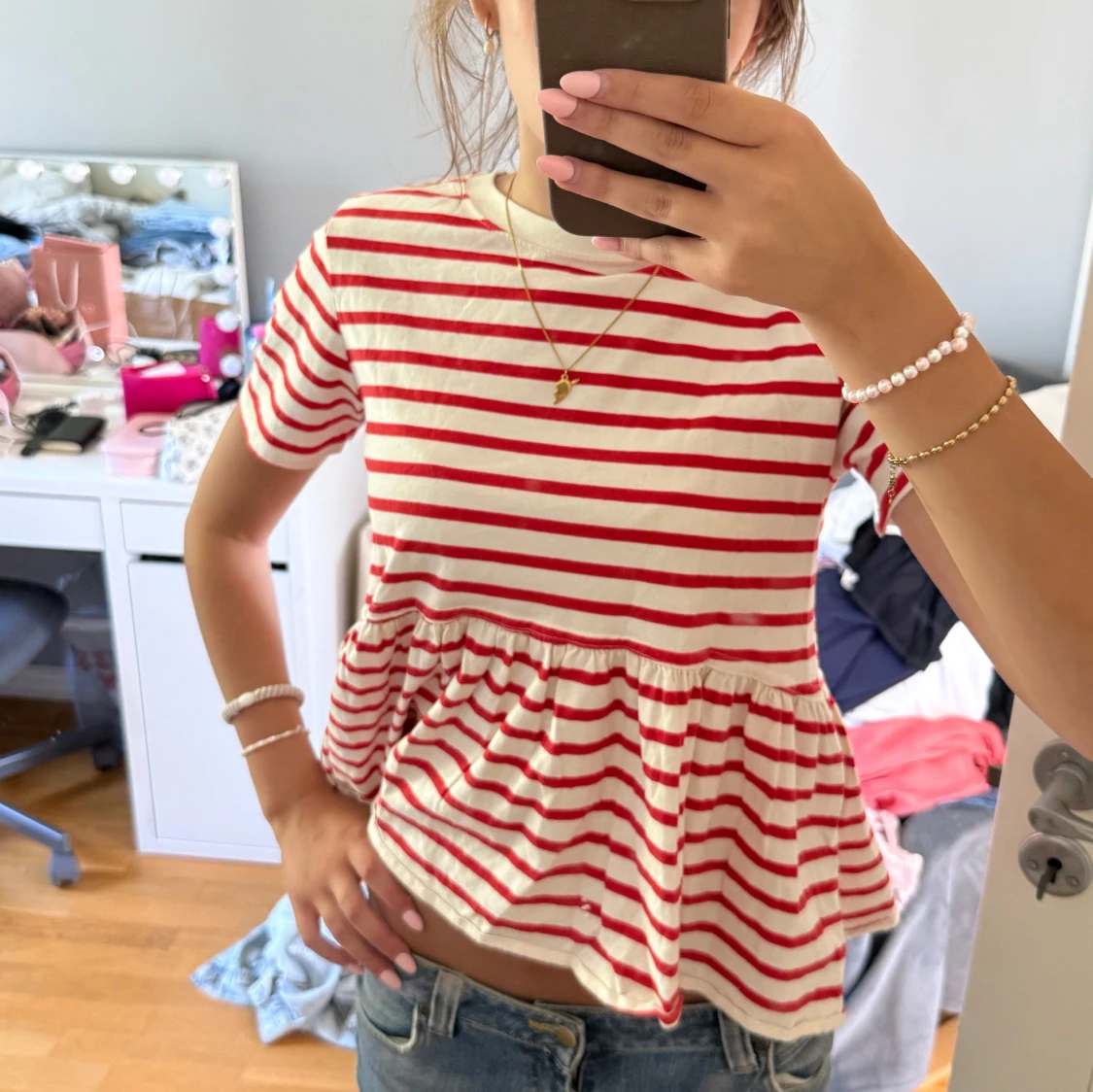 Randig rödvit tröja från Zara - 1