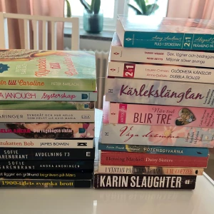 Bokpaket med blandade titlar - Ett färgstarkt bokpaket med romaner, spänning, romantik och självbiografiska berättelser. Perfekt för dig som vill upptäcka nya favoriter och fördjupa dig i olika världar. Passar unga vuxna som gillar både kärlek, deckare och inspirerande historier.