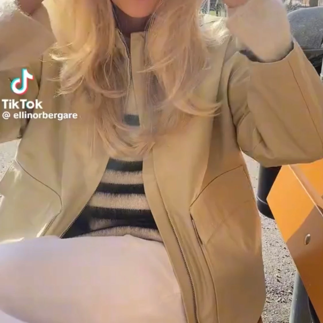 HM Beige jacka i canvas  - 2