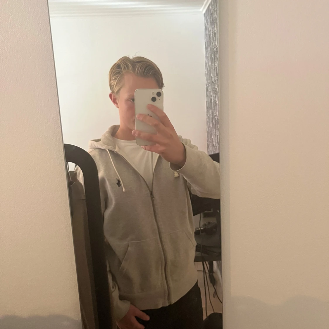 Grå hoodie från Polo Ralph Lauren