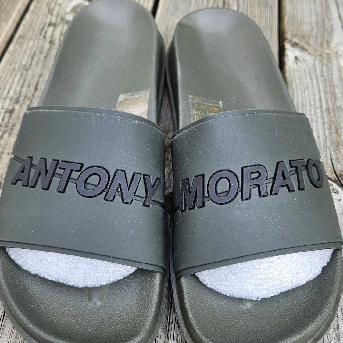 Antony Morato grå/gröna badsandaler - 1