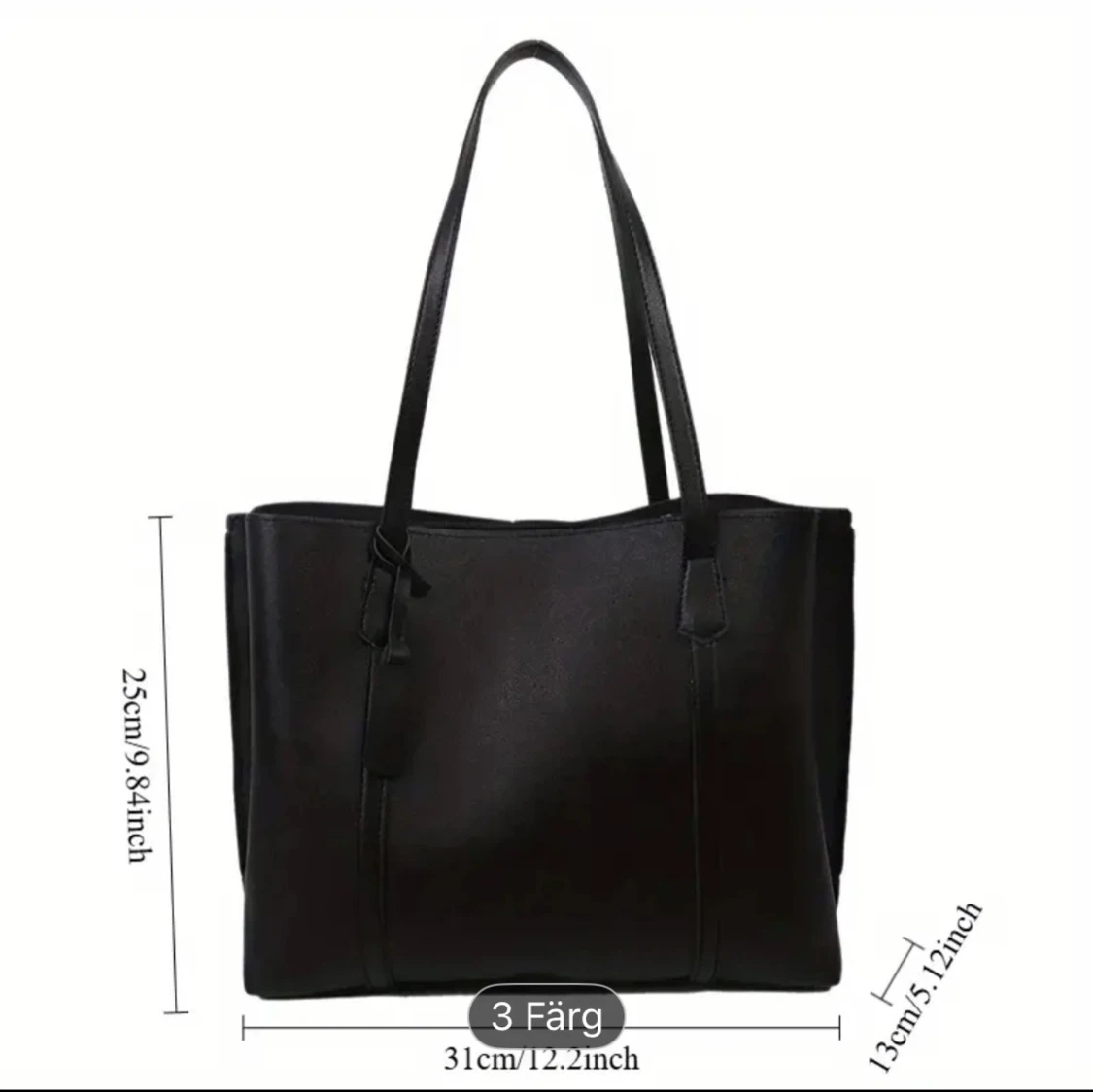 Stilren axelväska i skinnimitation - 1