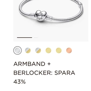 Pandora berlock armband - Så fint berlock armband med berlock ”16” från Pandora i storlek 17.  Nypris för båda tillsammans är 1400 och jag säljer för 1000 då jag fick i julas och ej använt mycket alls. 