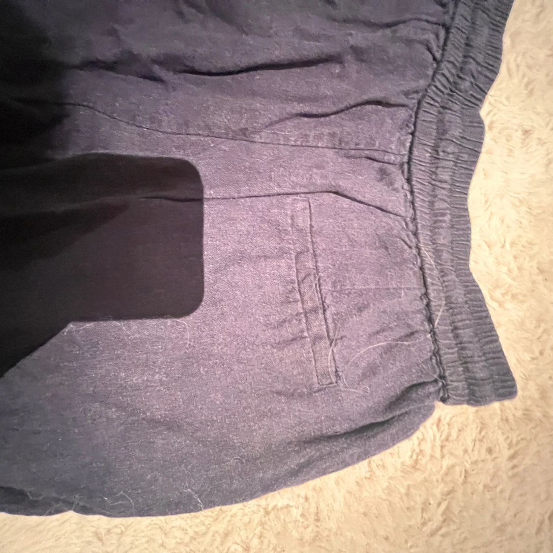 Mörkblå linnebyxor från Zara - 2