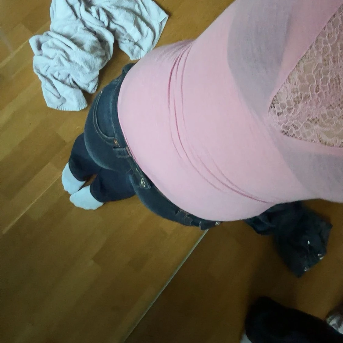 Rosa intimisi topp med spets