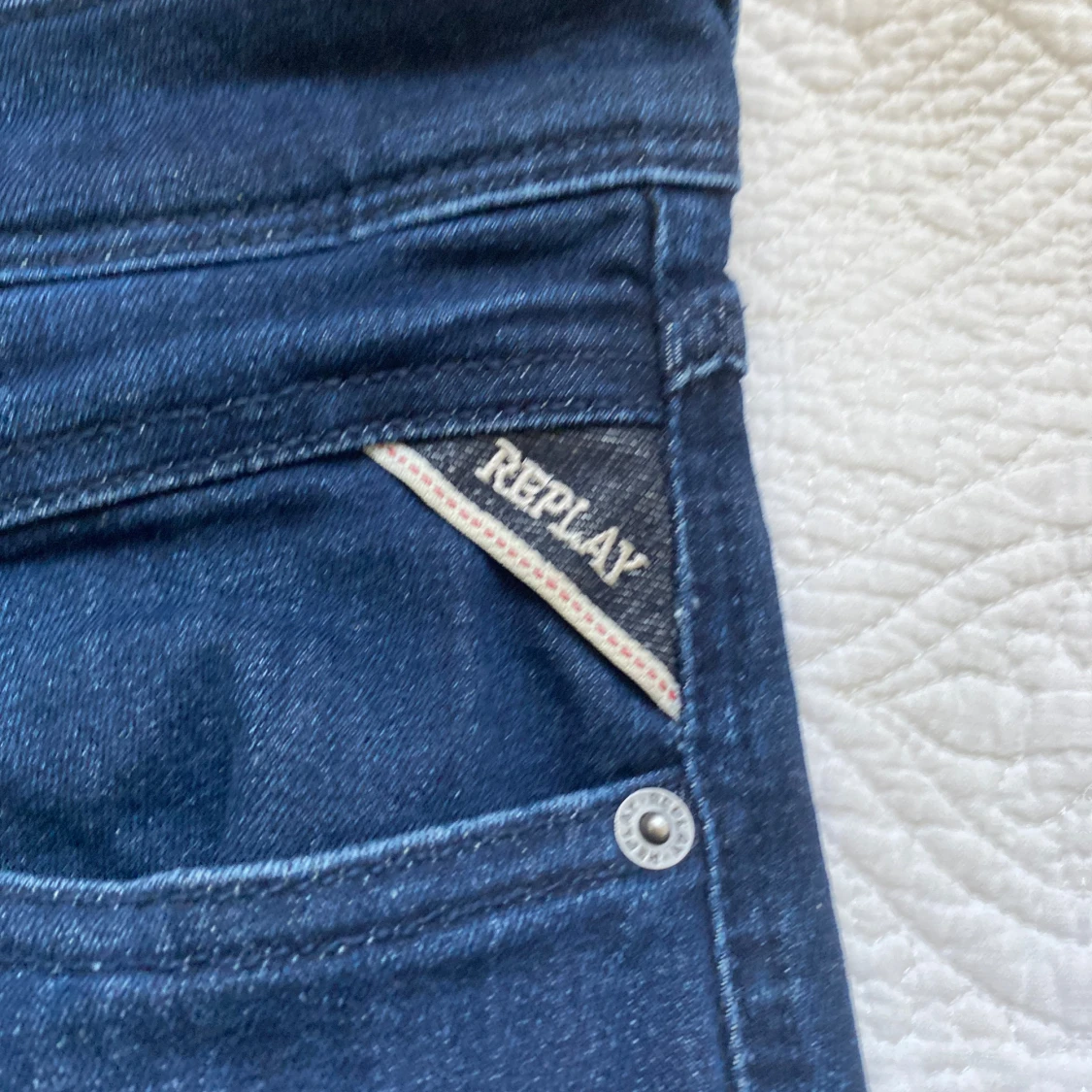 Mörkblå Replay Anbass jeans slim fit W29 L32 - 2