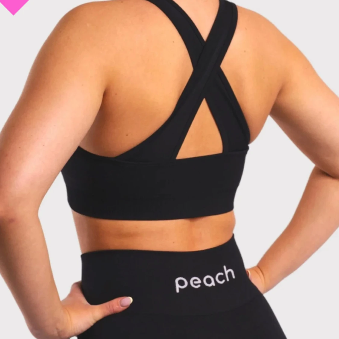 Svart sport-bh från Peach - 1