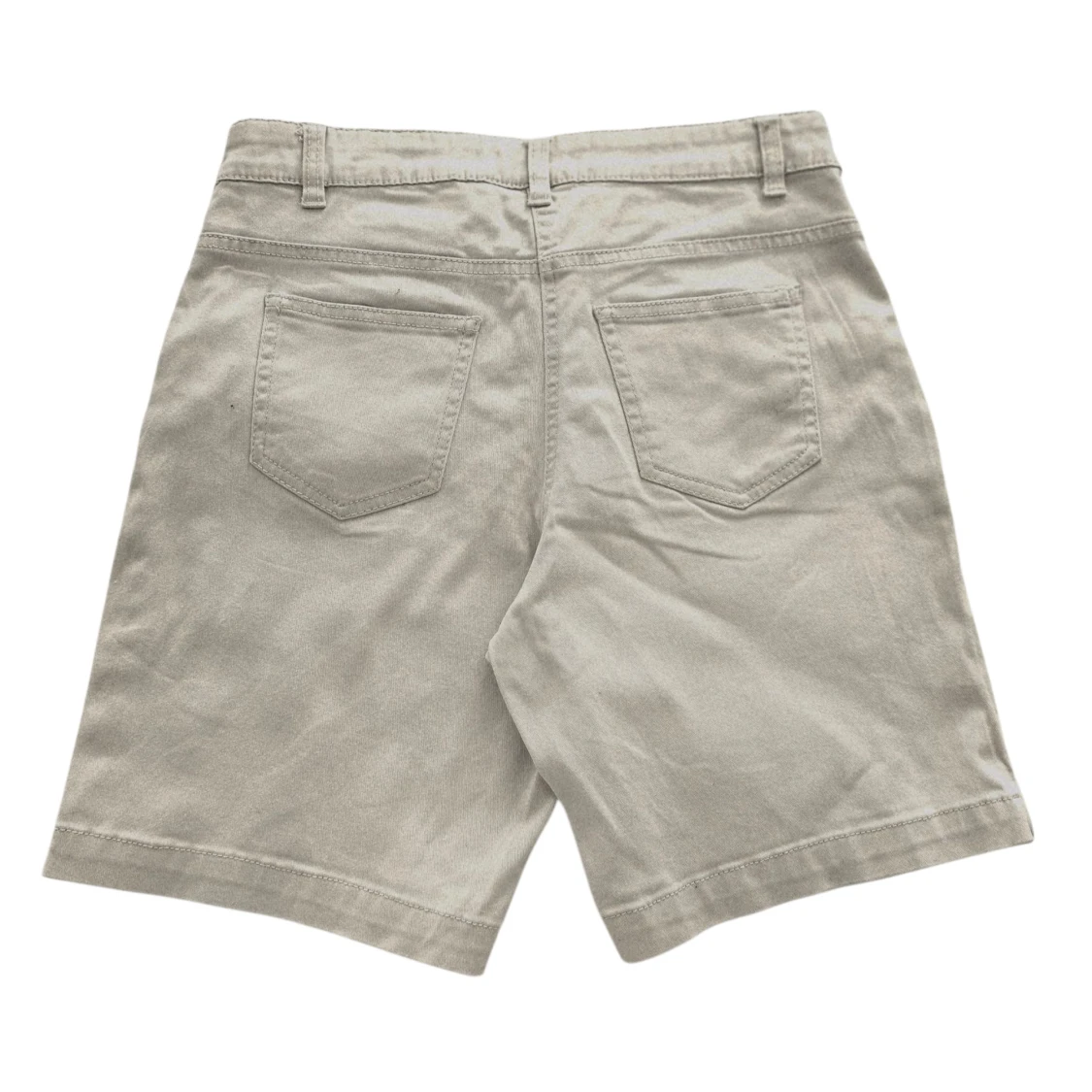 Beige klassiska jeansshorts - 1