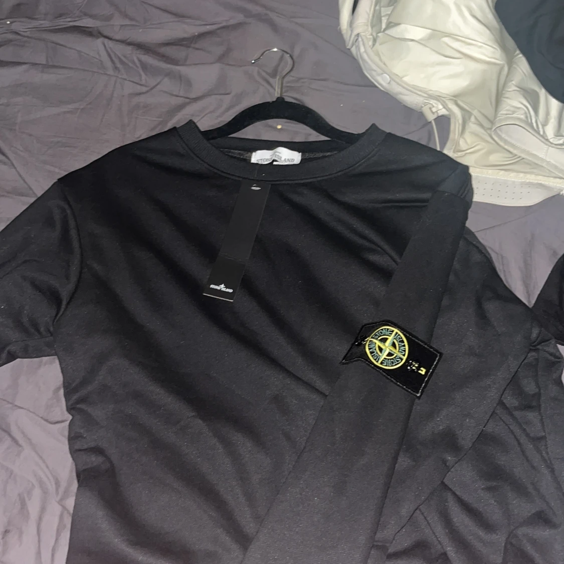 Svart långärmad tröja Stone Island