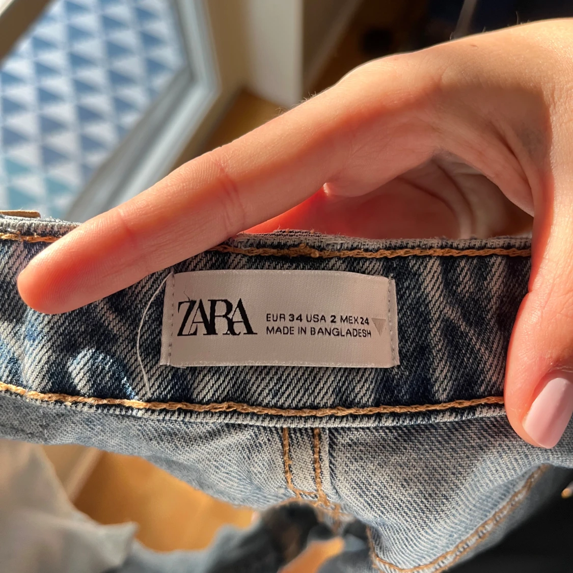 Ljusblå jeansshorts från Zara - 2