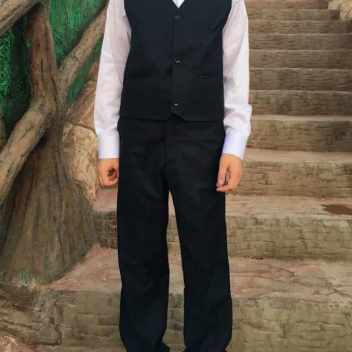 Randig långklänning med 80-tals t-shirt - 3