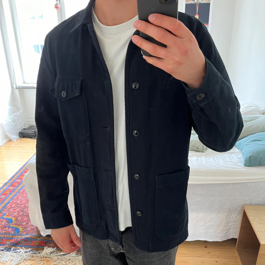 Mörkblå overshirt från A Day's March