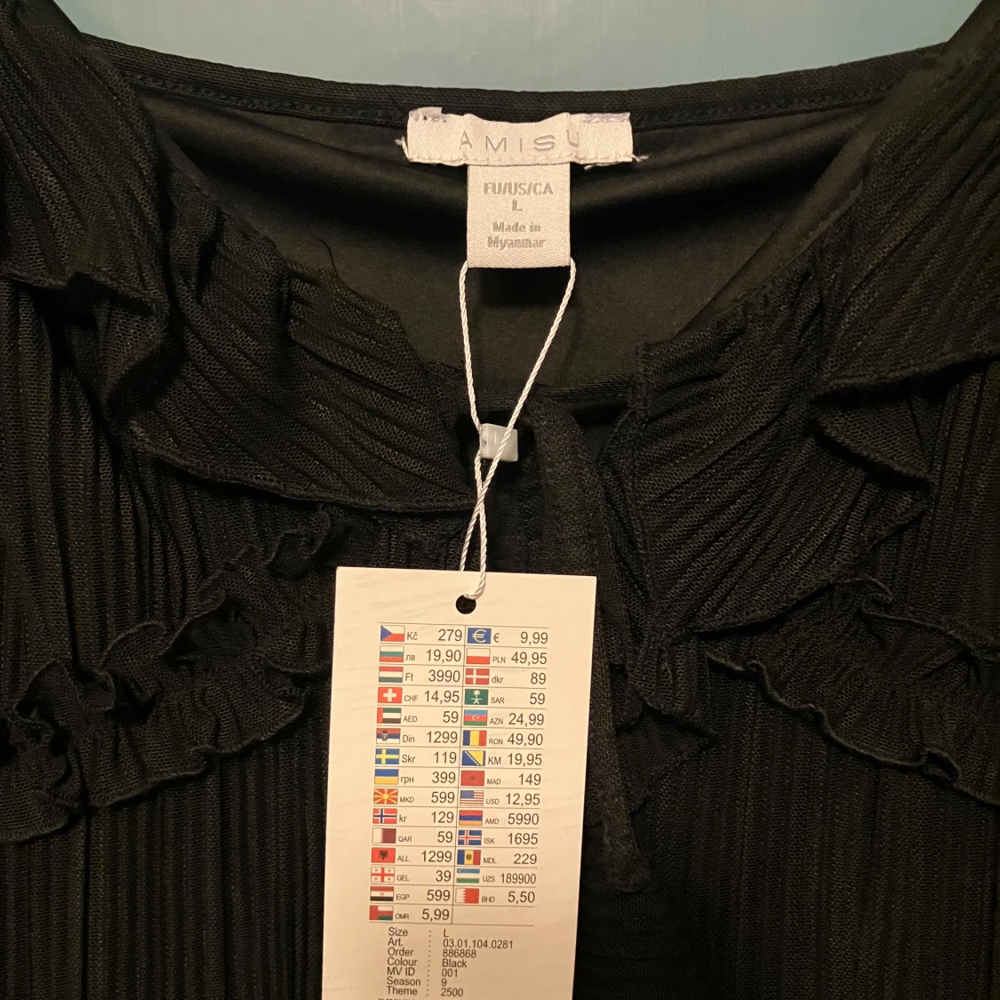 Svart trendig topp - 2