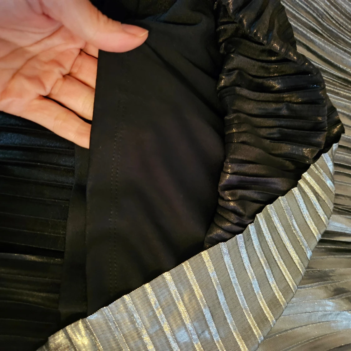 Glittrig silver kjol - 2