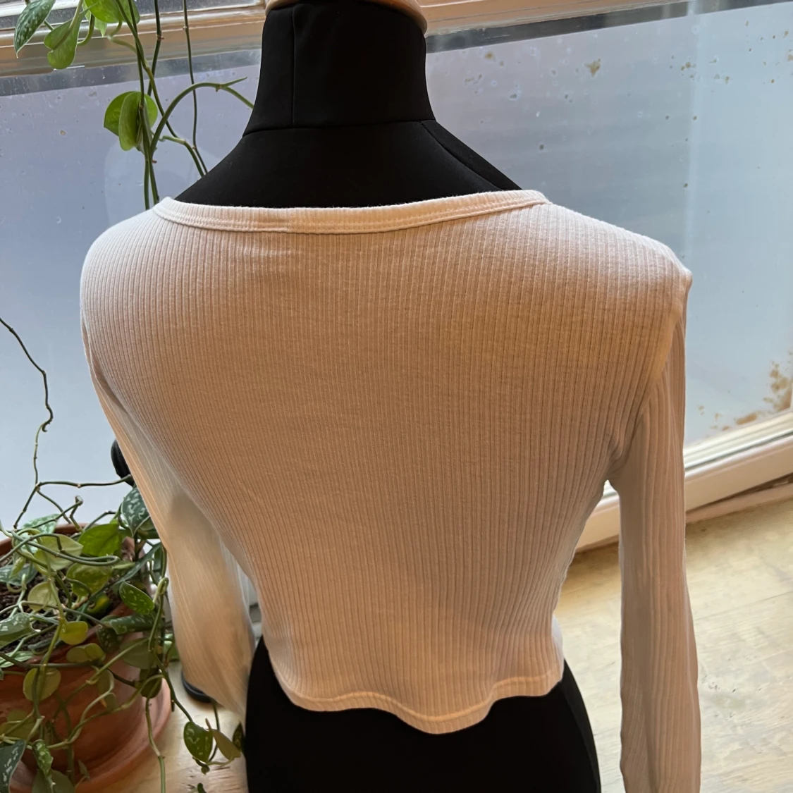 Crop top med tryck - 91