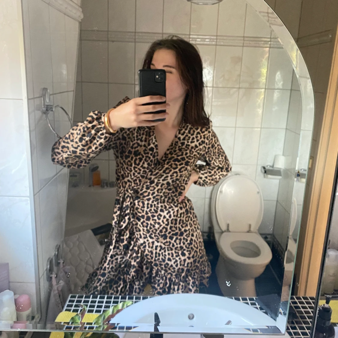Leopard klänning 