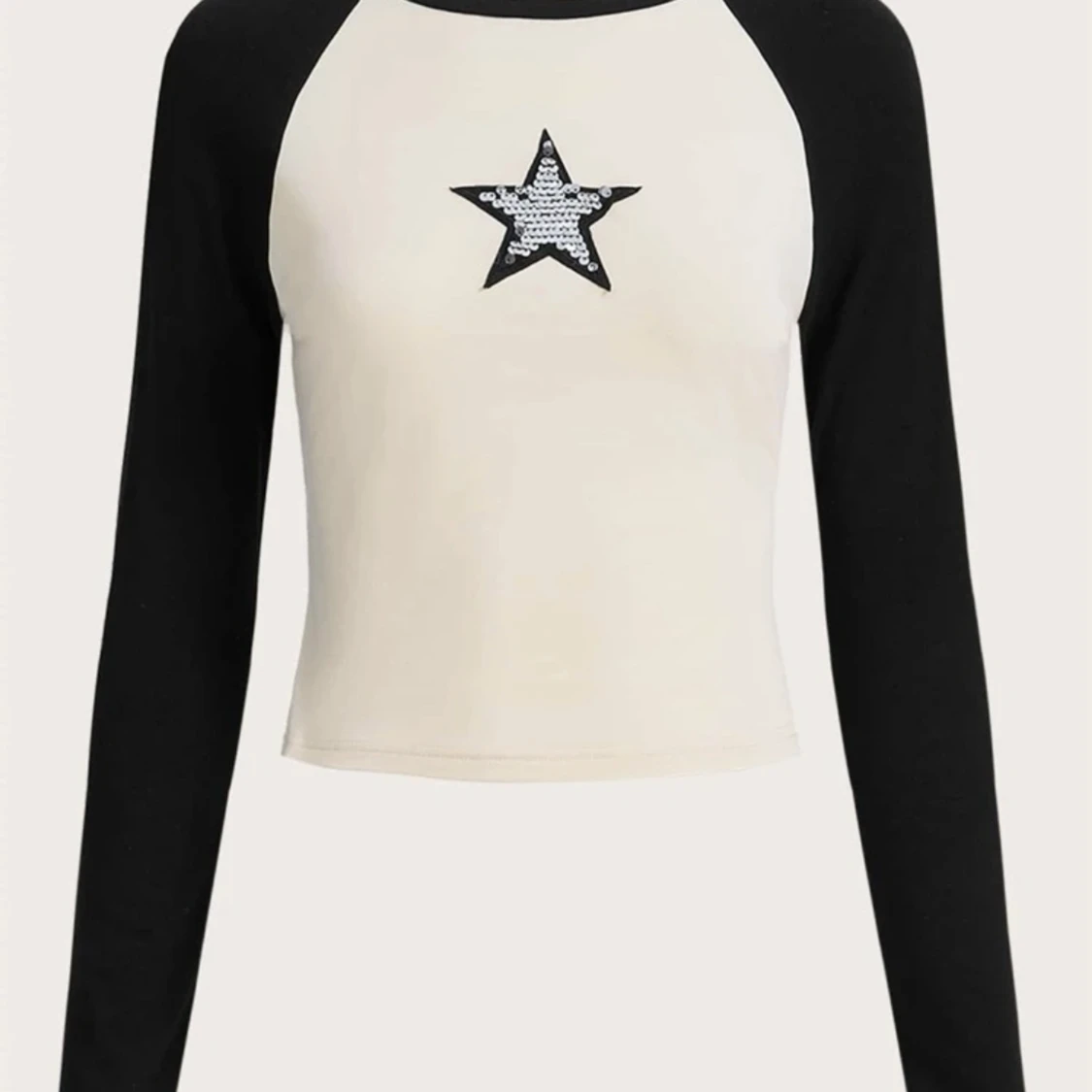 Y2k Stjärn lång armad tröja