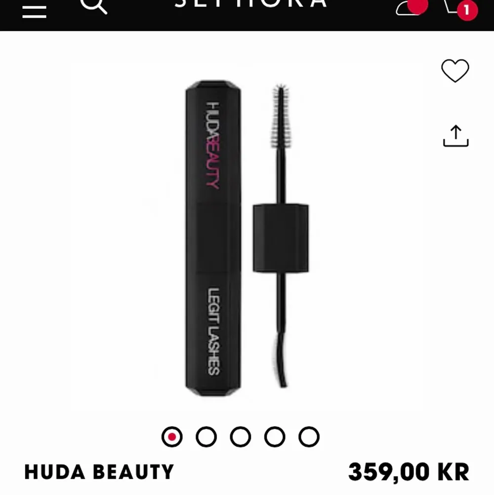 Helt ny Huda beauty legit lashes maskara. Självklart aldrig använd, köpt på Sephora för 359kr. Övrigt.