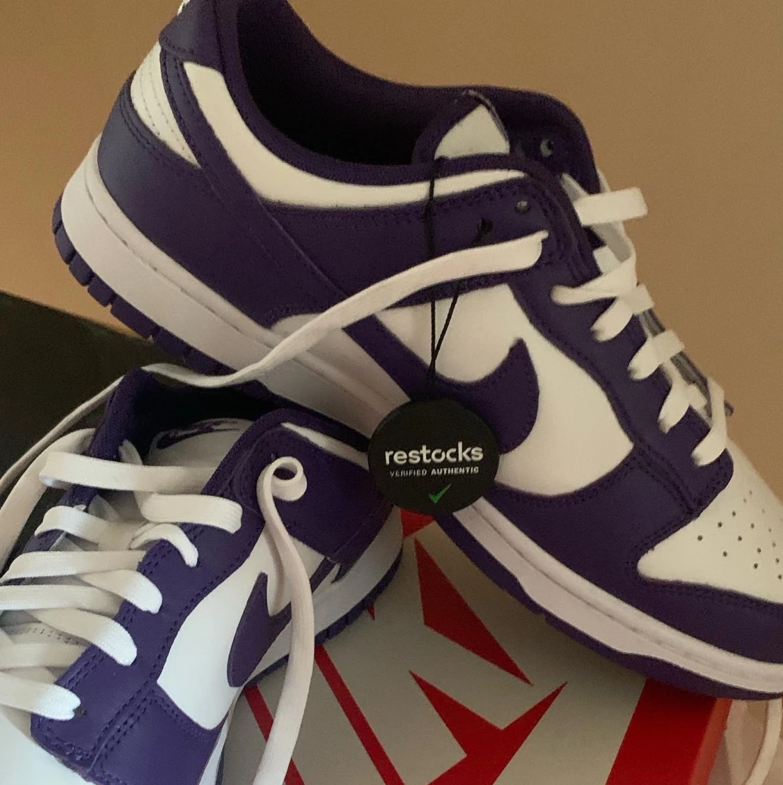 Nike dunk low championship purple storlek 44