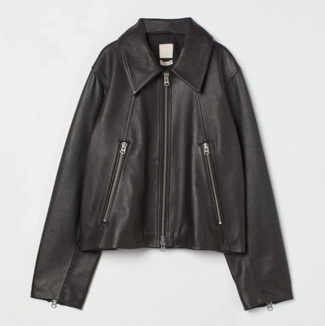 H&M TREND läderjacka / skinn / boxig