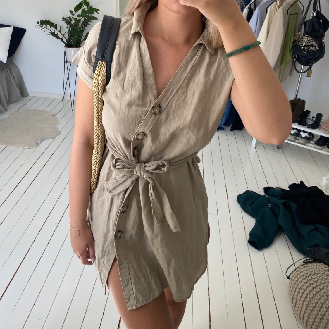 Biege klänning zara