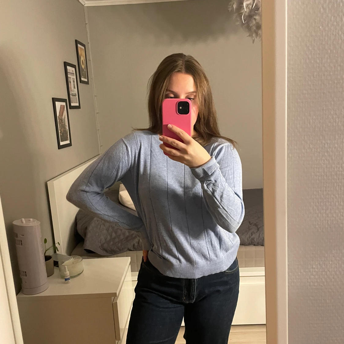 Ljusblå tröja - 90