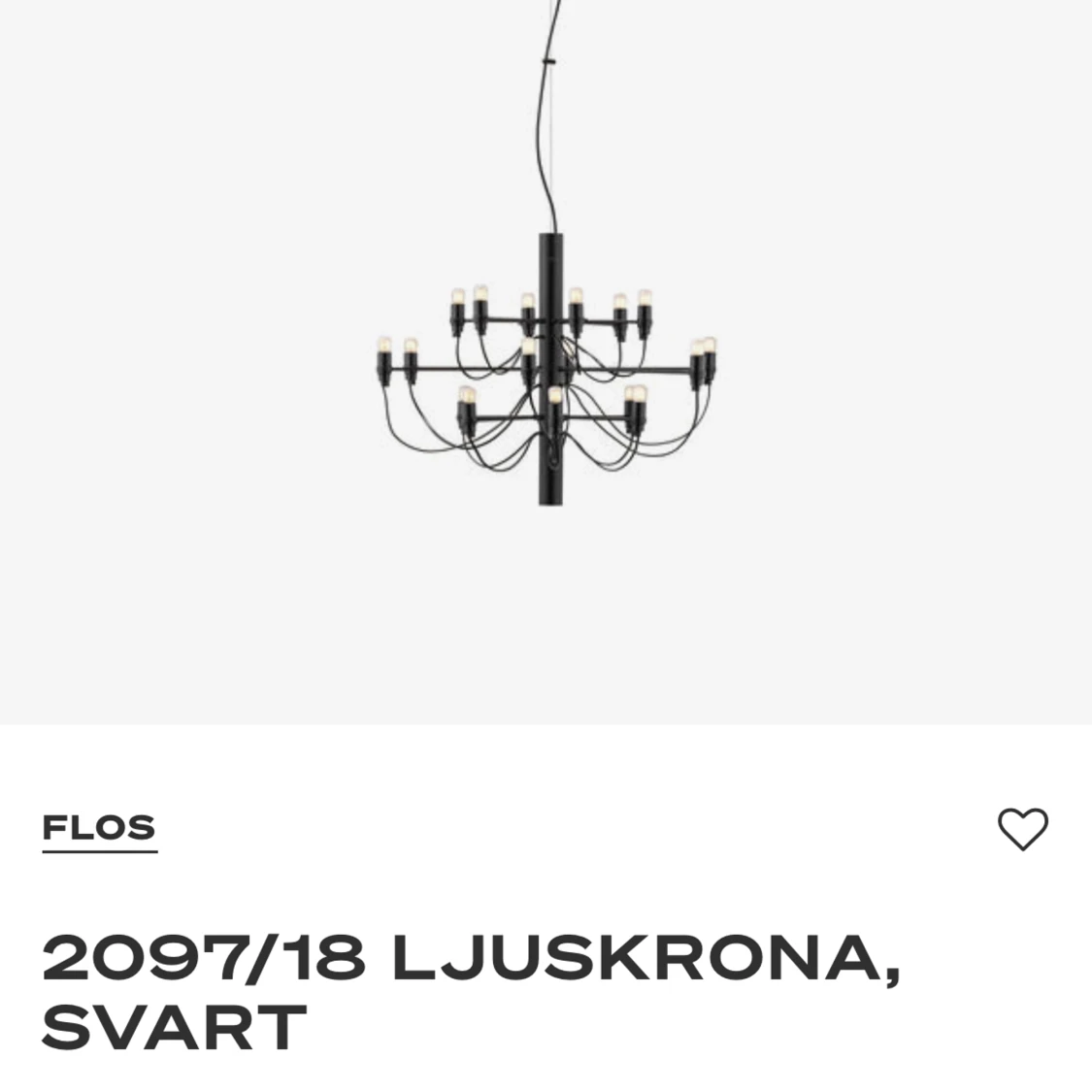 Ljuskrona 2097/18 svart