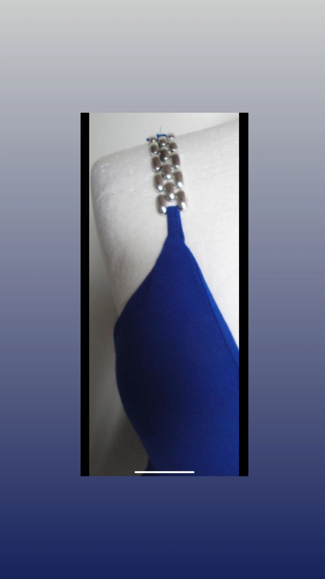 Marinblå blus topp - 90