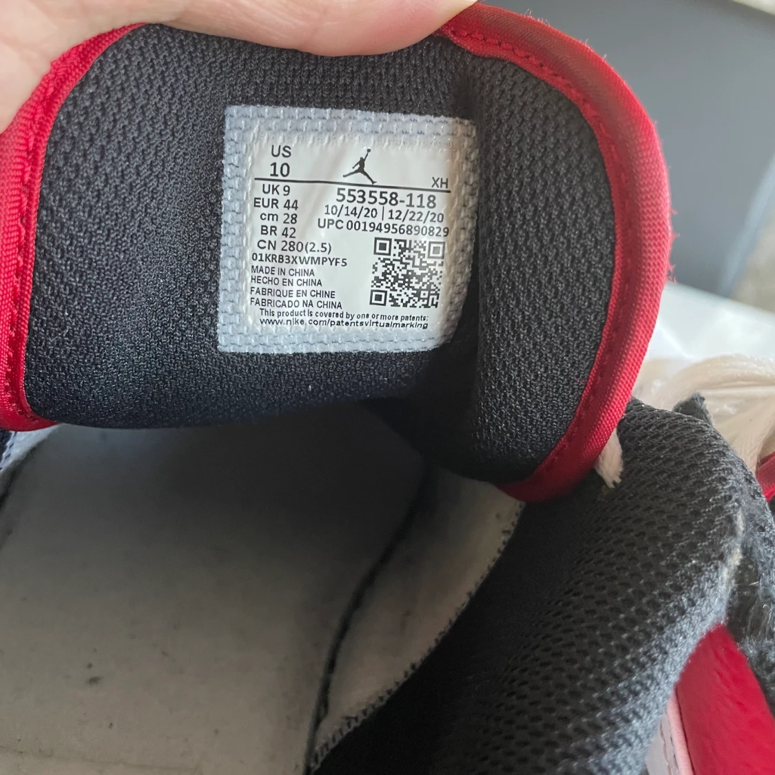 Air Jordan 1 low white university red - 91