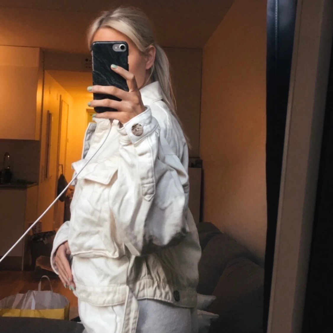 Superfin beige jeansjacka från ZARA - 90