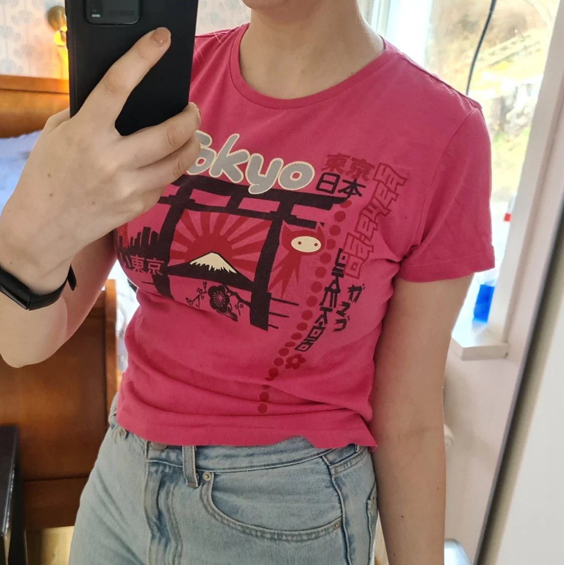 Hot pink Y2k tee - 90