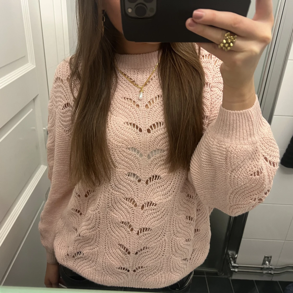  Fin stickad rosa tröja!! - 90