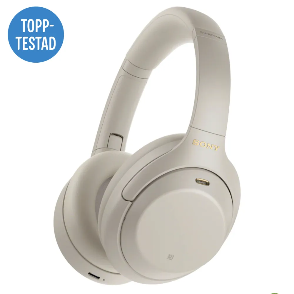 Sony trådlösa around-ear hörlurar WH-1000XM4 (silver)   Nypris 2988:- säljer för 1200, laddare kommer med(ej original laddare) . Accessoarer.
