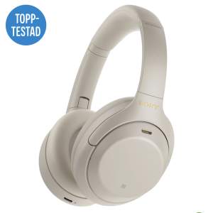 Sony trådlösa around-ear hörlurar WH-1000XM4 (silver)   Nypris 2988:- säljer för 1200, laddare kommer med(ej original laddare) 