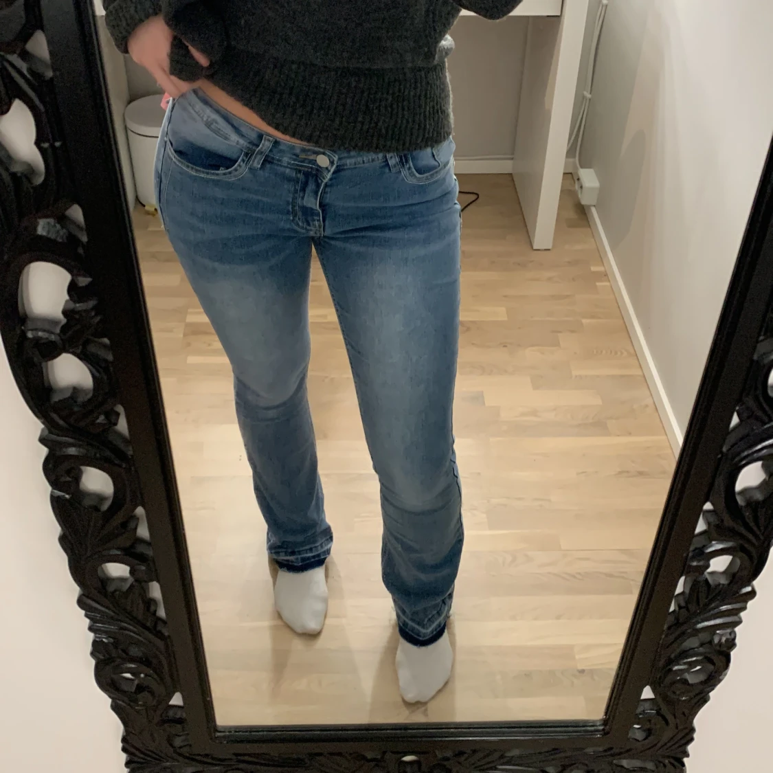Lågmidjade bootcut jeans - 91