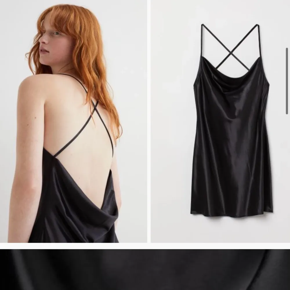 Säljer denna satin klänning helt ny aldrig använd i storlek 34💕. Klänningar.