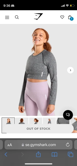 Gymshark topp - Långärmad croptop från gymshark. Endast använd en gång, säljer på grund av att den inte kommit till användning. Ny pris 399kr. (Dm för mer bilder)