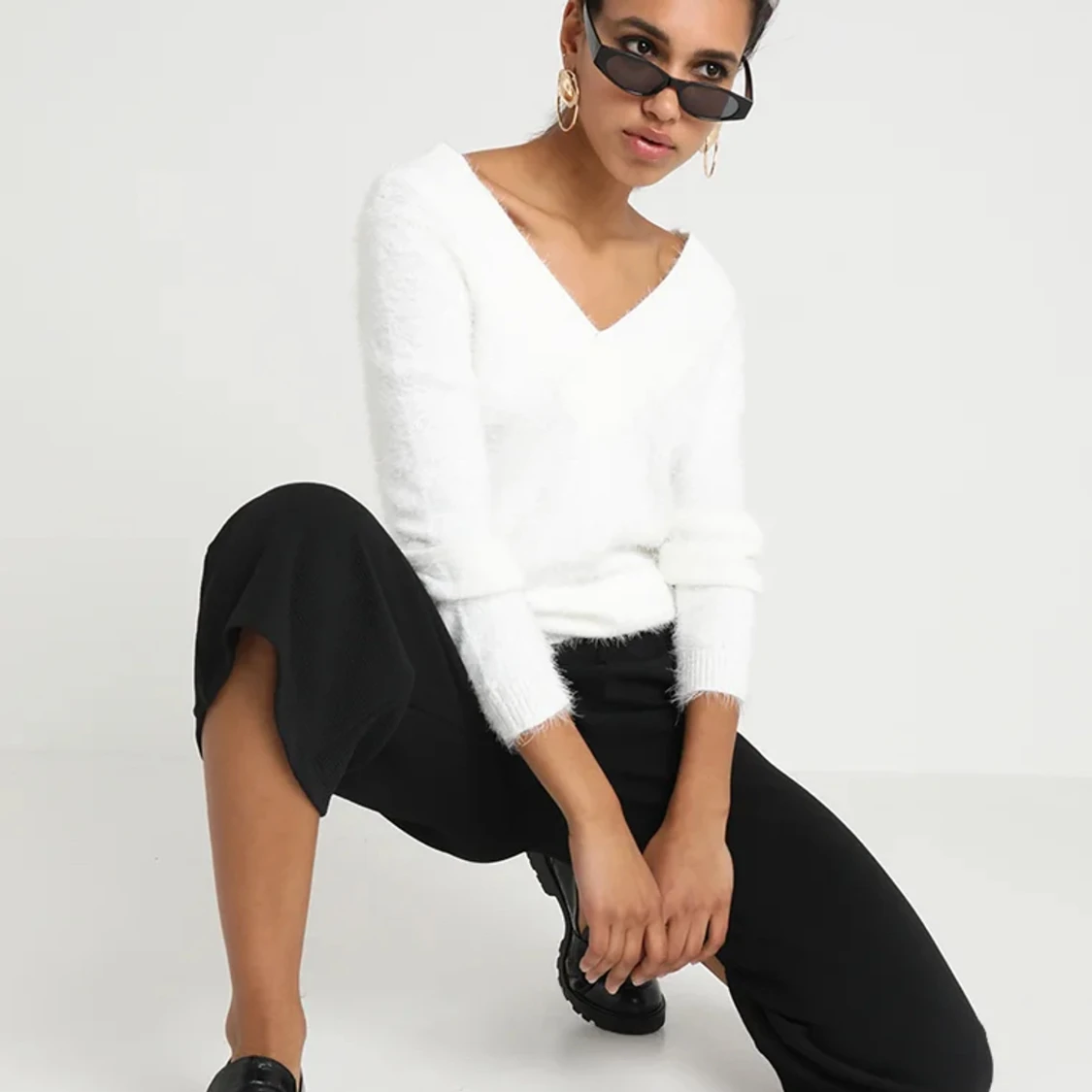 Vit v-ringad topp - 91