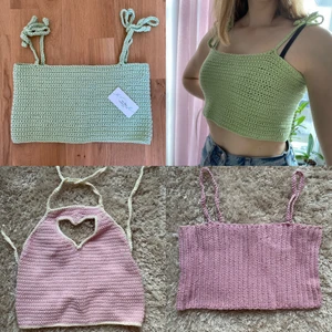 Topp💓 - Säljer topparna på bilden för 150 kr styck💓 Jag har virkat den själv och alla är gjorda i storlek XS-M beroende på hur man vill att den ska sitta. 