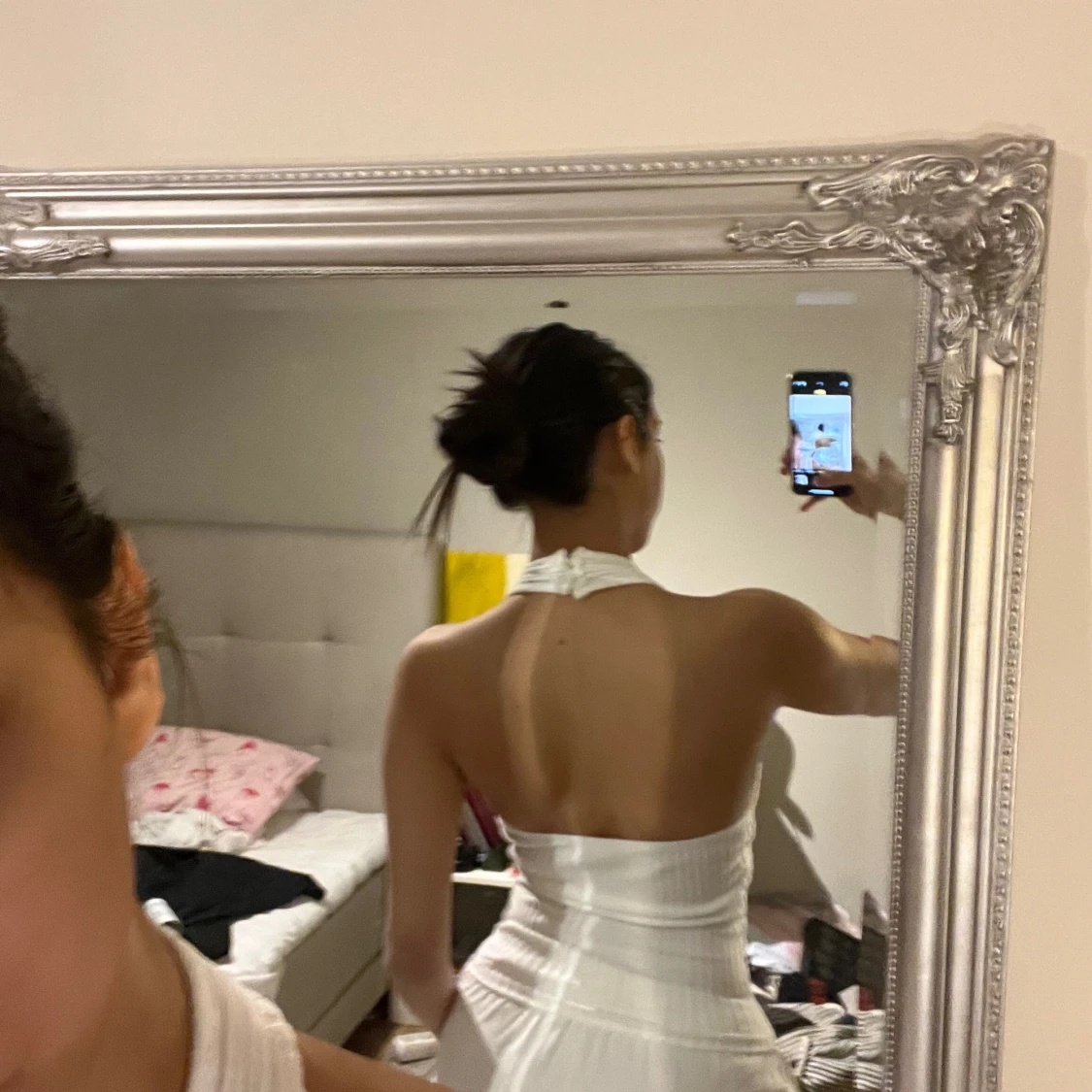 Vit topp med öppen rygg - 90