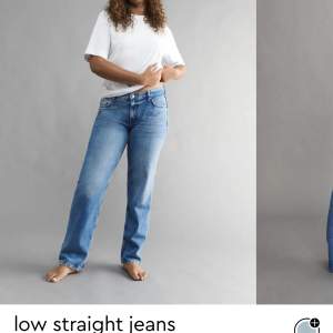 Säljer dessa jeans från Gina Tricot i storlek 32. Modellen heter low straight jeans. Säljer för 300 + frakt 