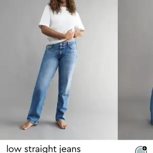 Säljer dessa jeans från Gina Tricot i storlek 32. Modellen heter low straight jeans. Säljer för 300 + frakt 